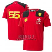 Camiseta Scuderia Ferrari F1 NO.55 2023 Rojo