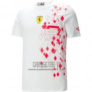 Camiseta Scuderia Ferrari F1 Charles Leclerc 2023 Blanco