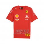 Camiseta Scuderia Ferrari F1 NO.55 2024 Rojo