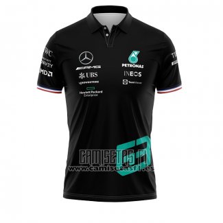 Polo del Mercedes Amg Petronas F1 NO.66 2022 Negro