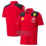 Polo del Scuderia Ferrari F1 2023 Rojo Negro